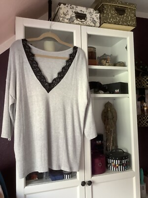 Neu Vero Moda leichtes Strick Shirt mit Spitze