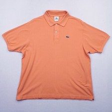 Lacoste Shirt Mens XXL Size 7 Orange Polo Short Sleeve Knit Golf Alligator