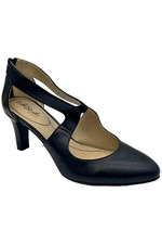 LifeStride Strappy Closed Toe Pumps Giovanna2 Black Leather
