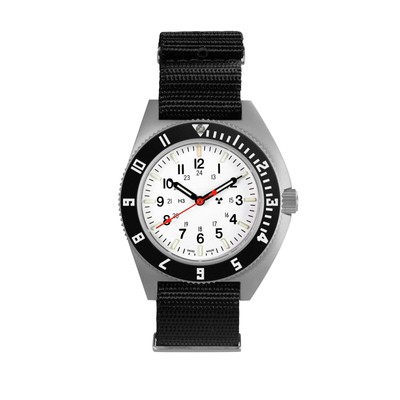 Marathon NAV, QUARTZ, SAPH, ARCTIC STERILE, COL: SS/BKPS DS NYLON 11'' 41mm Wrist