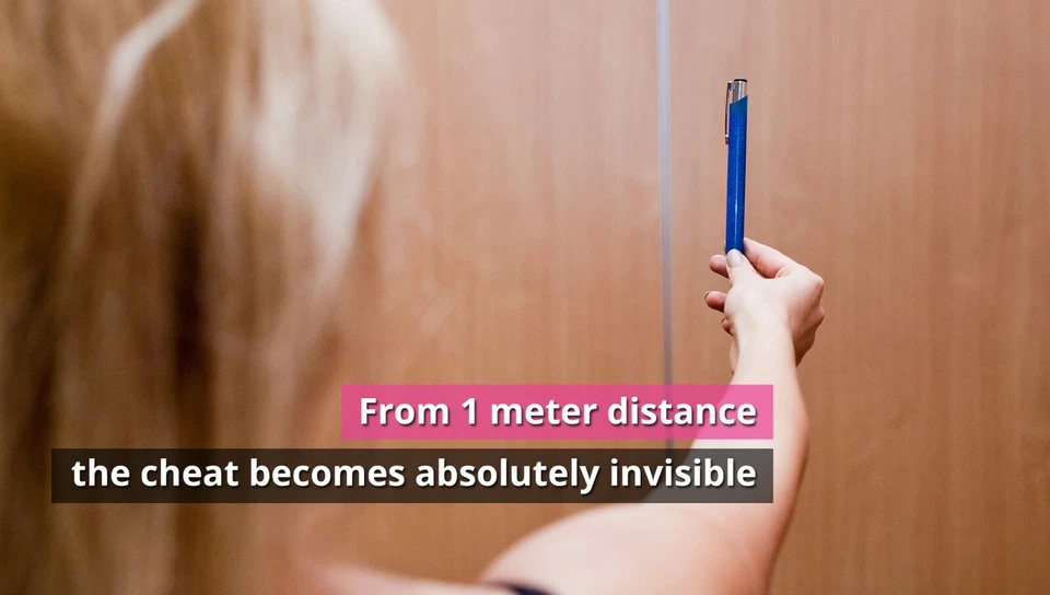 CHEAT PEN Spicker Kuli, Stift Cheating Pen für Prüfungen Tests FORBIDDEN PEN® - Bild 4 von 4