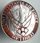 Air Force Retired - Limited Ed. USAF American Silver Eagle 1oz .999 Silver Coin
