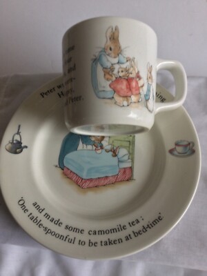 Vintage Wedgwood Peter Rabbit Cup & Saucer Set Made In England | eBay