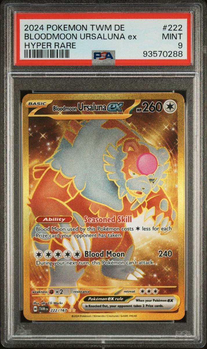 Bloodmoon Ursaluna ex 222/167 Gold Hyper Rare Twilight Masq Bloodmoon Ursaluna ex 222/167 Gold Hyper Rare Twilight Masq