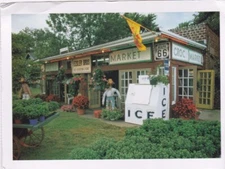 Oversize Postcard-Eisler Bros Market-Route 66-RIVERTON, Kansas
