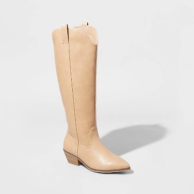 light brown wide calf boots