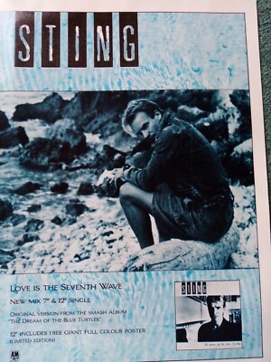 Sa24 Ephemera 1985 Musikschnitt Werbung Stachel Liebe ist die siebte Welle 
