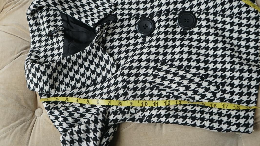 Lapis Houndstooth Blazer Jacket Small - image 11