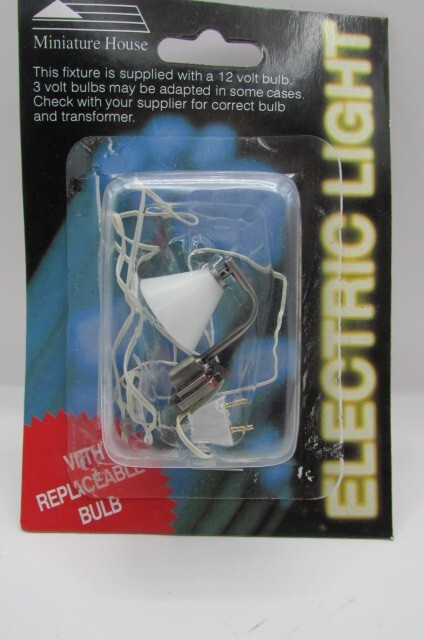 Dollhouse Miniature House 12V Electric Pewter Wall Sconce Round Shade MH45151