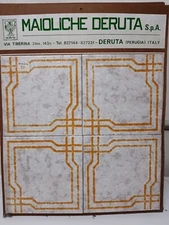 20x20 Hand Decorated Deruta Tiles 60s/70s For Decoration