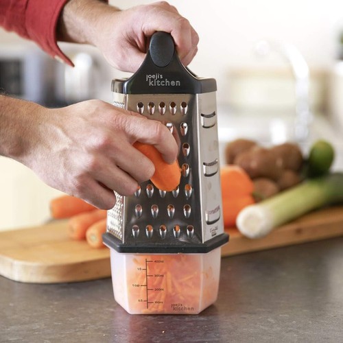Cheese Grater - 6-Sided Grater with Container Hand Grater Slicer Chopper Zester - Picture 2 of 7