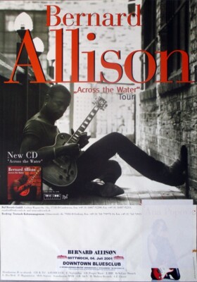 ALLISON, BERNARD - 2001 - Plakat - Across the Water Tour  - Poster - Hamburg