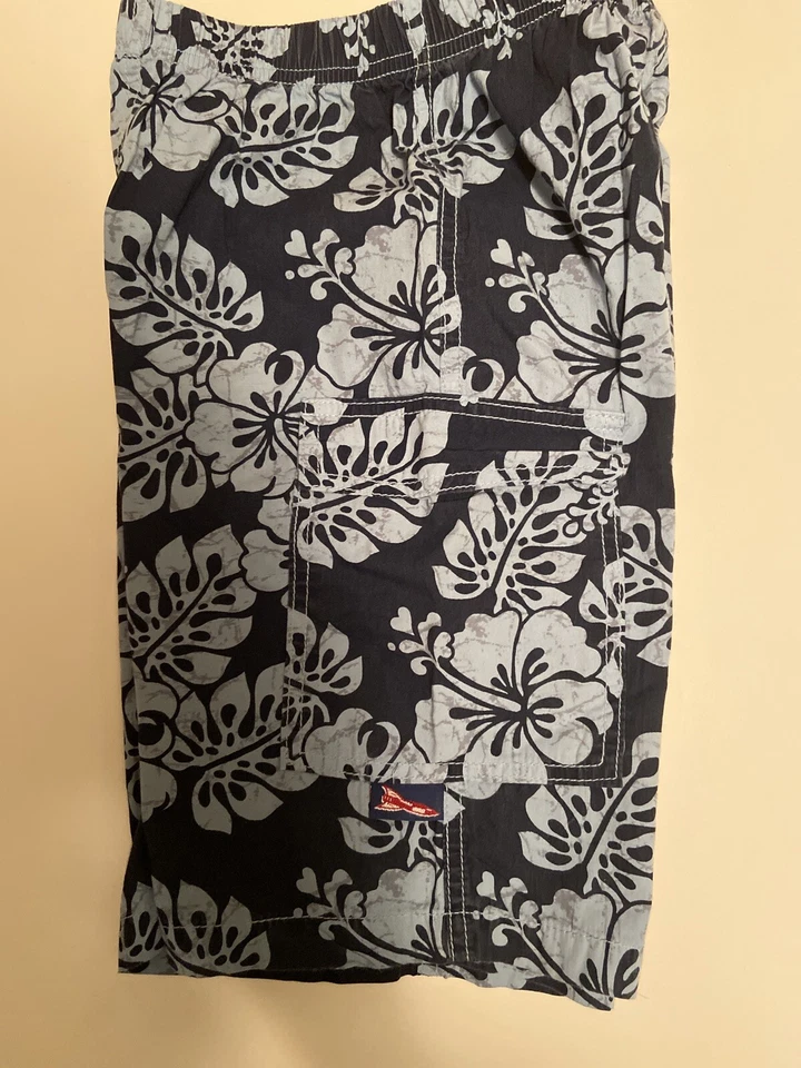 NUEVO SIN ETIQUETAS Niños 10 “CHARLIE ROCKET” Algodón AZUL Flores Tropicales Tabla CARGO SHORTS Foto 3 de 4