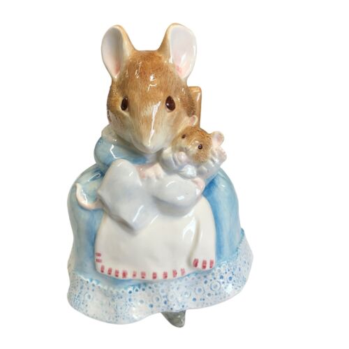 Banco Beatrix Potter Hunca Munca y bebé en mecedora Peter Rabbit Enesco - Imagen 1 de 10