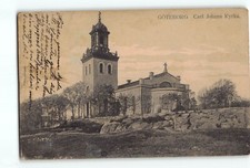 Old Vintage 1912 Swedish Postcard of Church of St John Gothenburg Sweden