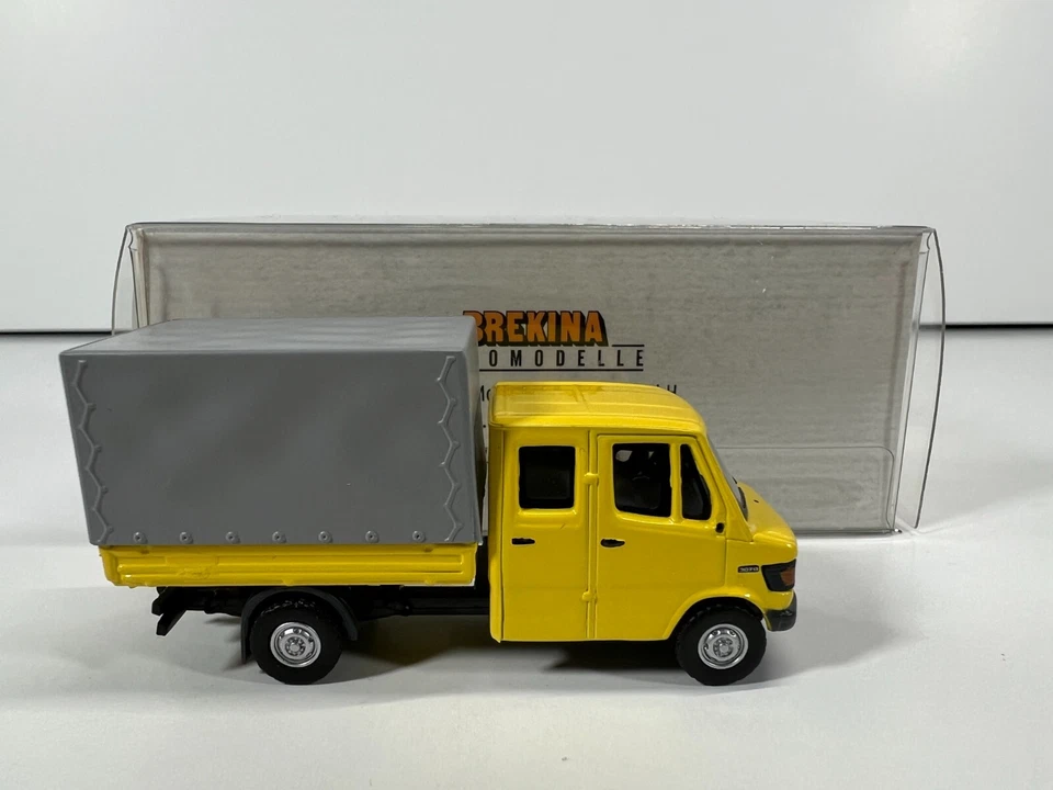 1/87 Brekina 36950 Mercedes L 307 D Doka Amarillo 1988 Foto 3 de 4