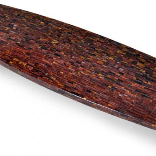 24"x12" Red Tiger Eye Stone Console Table Top, Tv Counter Edge Slab , Home Decor - Image 3 of 4