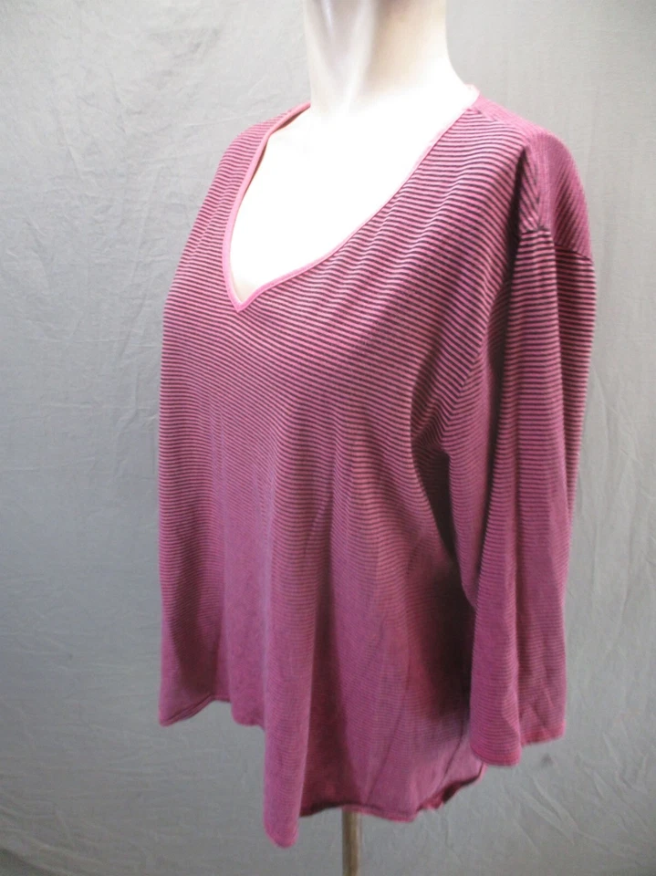 Top de pijama Nordstrom Intimates talla 2X para mujer rojo 100 % algodón manga 3/4 774 Foto 3 de 4