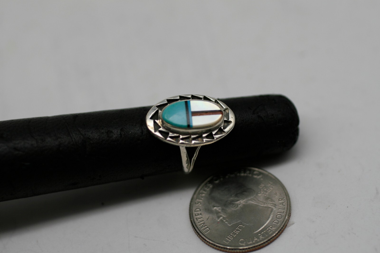 Native signed TEME Sterling Silver 925 Ring  5.5 - image 1