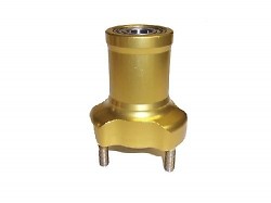Kart Naben 2 x Medium 75mm Vorderradnaben inkl. 17mm Lager GOLD Neu Kartteile UK 