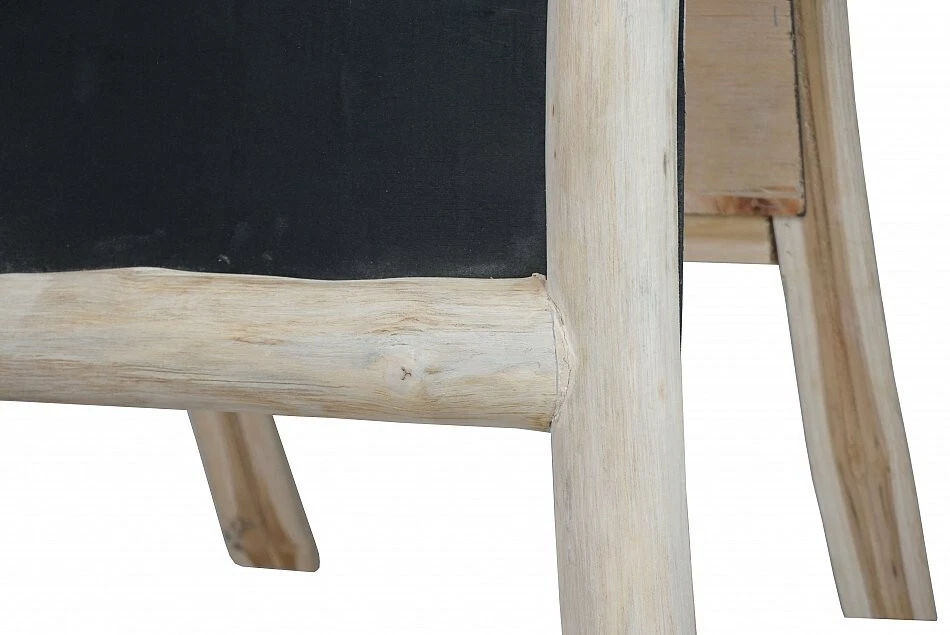 Aufsteller Kreidetafel Schreibtafel 70x40cm Teakholz Doppel Braun Geweg Geschäft - Bild 3 von 4