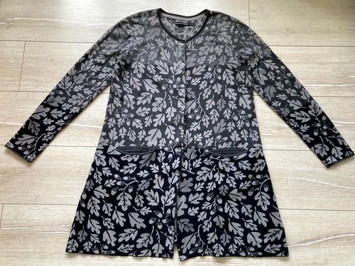 Gudrun Sjoden Organic Cotton Long Cardigan Sweater Pockets size M - Picture 4 of 7