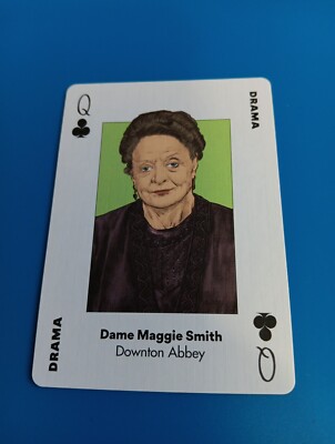 Dame Maggie Smith Card Downton Abbey Queen of Clubs T.V. Genius Playing Card