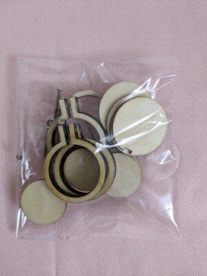 4 Stck. Zum Selbermachen Holz Kreuzstich Reifen Mini Ring Stickerei Kreis Nähen Rahmen