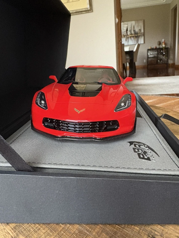雪佛兰 Corvette C7(火炬红)限量版 # (054/150)BBR 压铸 1:18 — 第 4/4 张图片