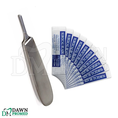 Hojas de bisturí #60 10 piezas con mango de presión arterial libre #8 otorrinolaringología dental quirúrgica instalación alemana talla - Imagen 8 de 8
