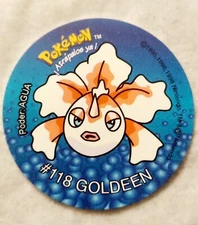 Tazos POKEMON SABRITAS GOLDEEN #118 Mexico 1998 Tazo Pog Nintendo 