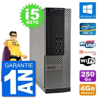 PC Dell Optiplex 7020 SFF Intel i5-4570 RAM 4Go Festplatte 250Go Windows 10 Wifi