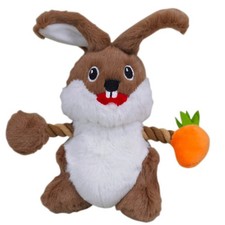 Nobby Hundespielzeug Pl&uuml;sch Osterhase mit Seil 16 cm  Hundespielzeug