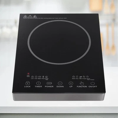 Glaskeramik Kochfeld 1 Zonen Platten Kochplatte kochfeld Autark rahmenlos 3500W