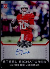 2023 Panini Plates & Patches #RSSCTU Clayton Tune Rookie Steel On Card Auto /300. rookie card picture