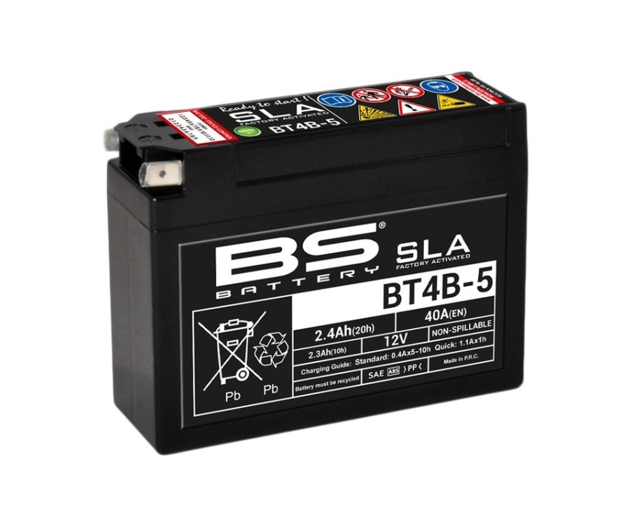Batterie BT4B-5 BS Battery SLA sans entretien pour scooter et moto 12V 2.3Ah