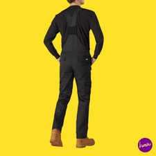 DICKIES Men's Everyday Bib & Brace Overalls, Black, UK L | EU 52 | US L