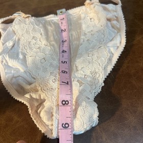 Vtg Victoria&rsquo;s Secret 1990&rsquo;s Glossy Satin Pink Panties Large White Heart Tag