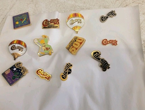 Chi-Chi’s Restaurant Vtg Enamel Lapel Pin Lot Of 12