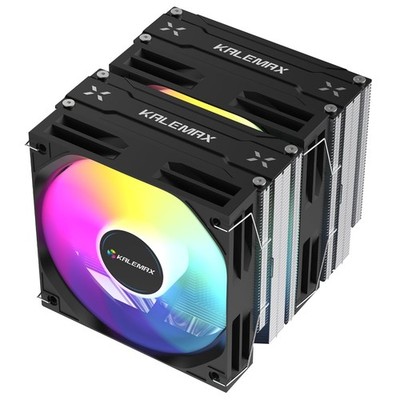 CPU Cooler, Dual-Tower, 6×6mm Heat Pipes CPU Cooling, Dual 120mm ARGB PWM Fan...