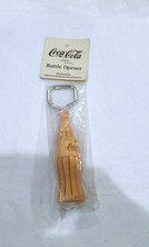 Coca Cola bottle opener, wood and metal, NIP, c. 1996