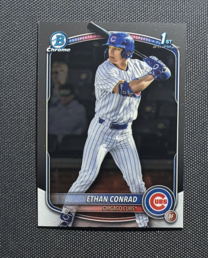 Ethan Conrad 2025 Bowman Draft 1st Chrome #BDC-17 Chicago Cubs