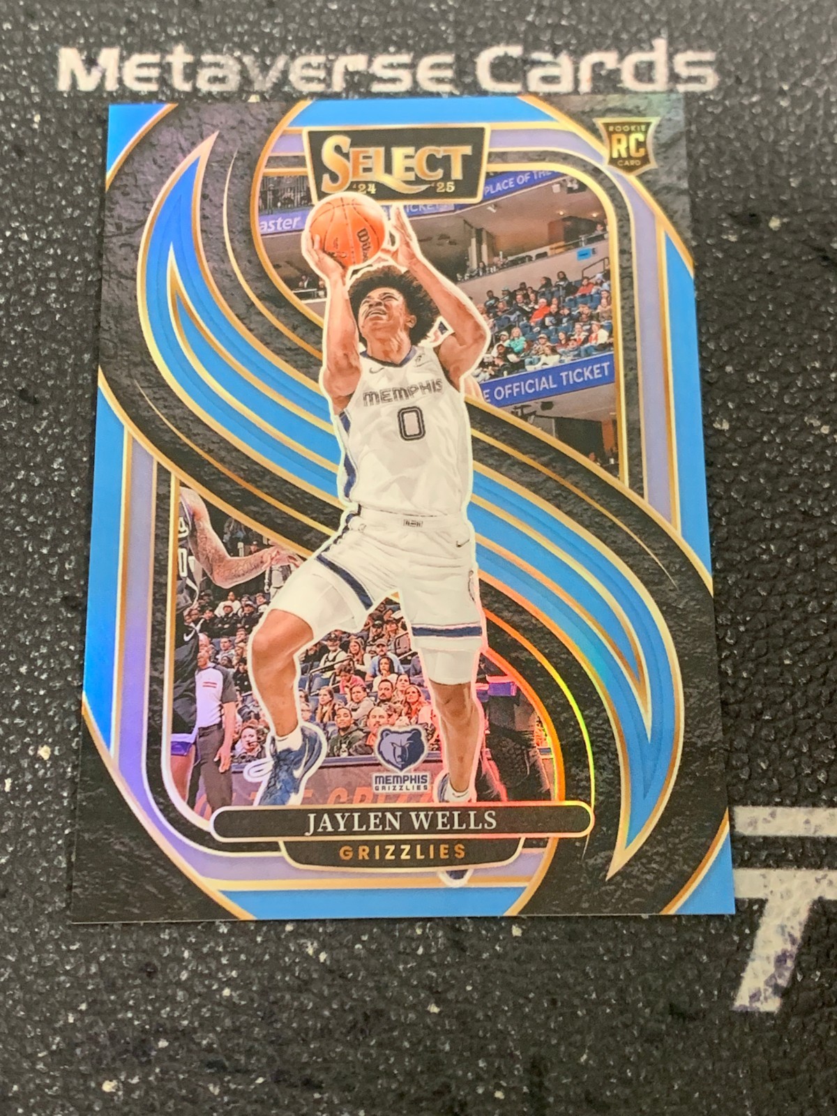 2024-25 Panini Select Jaylen Wells RC Base Light Blue Prizms Premier Level /299