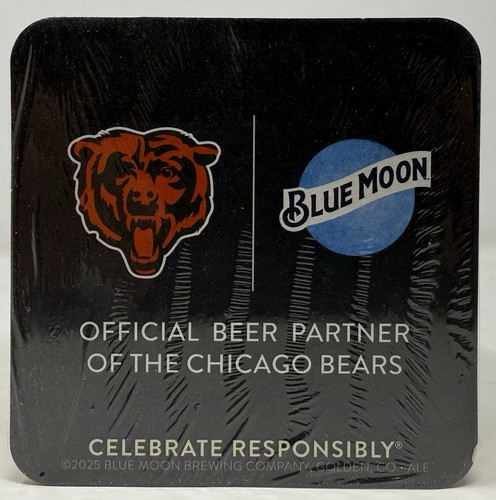 Sottobicchieri Blue Moon Chicago Bears Football numero 125 - NUOVO - Foto 2 di 3