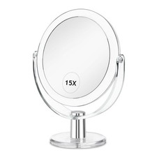 Vanity Makeup Mirror   1X/15X Double Sided 360  Swivel, 6.25