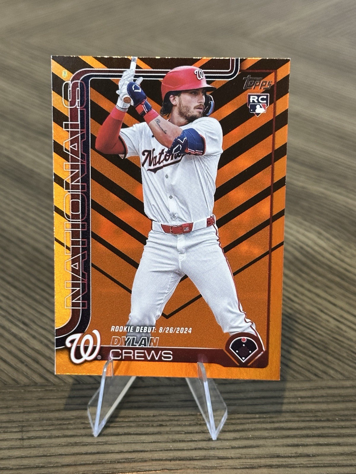 2025 Topps Update Dylan Crews #US223 Rookie Debut Holiday Foil Nationals RC