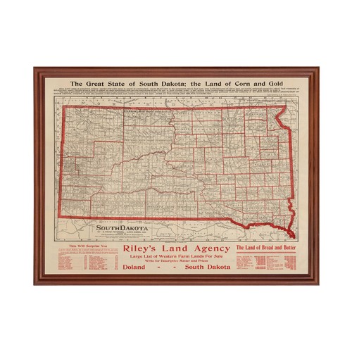 Alte Karte von South Dakota 1906 - Vintage South Dakota Kunst - Bild 1 von 29