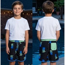 Star Wars Grogu Swim Trunks Boys XS 4 5 Mandalorian Bathing Suit Board Shorts