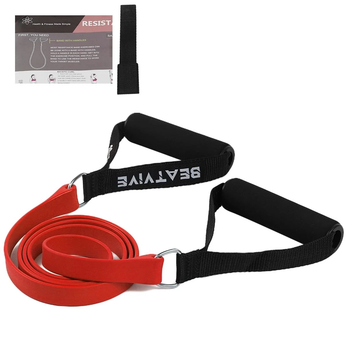 Exercise Bands with Handles, Resistance Bands with Handles, Ideal for Physica...