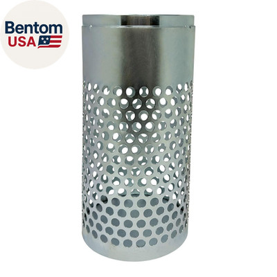 4'' Long Style Suction Strainer, round Hole, Zinc Plated Steel (STR-L400)